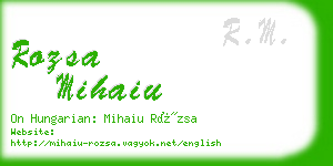 rozsa mihaiu business card